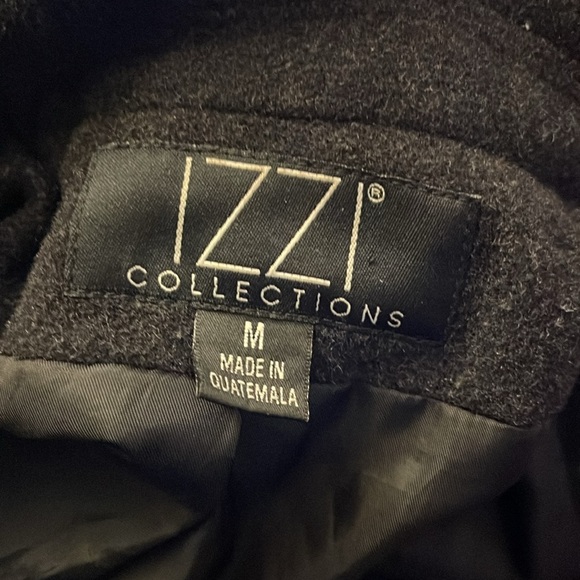 IZZI Collection Women’s wool blend Winter Noir Overcoat" -Size Medium - Picture 3 of 3